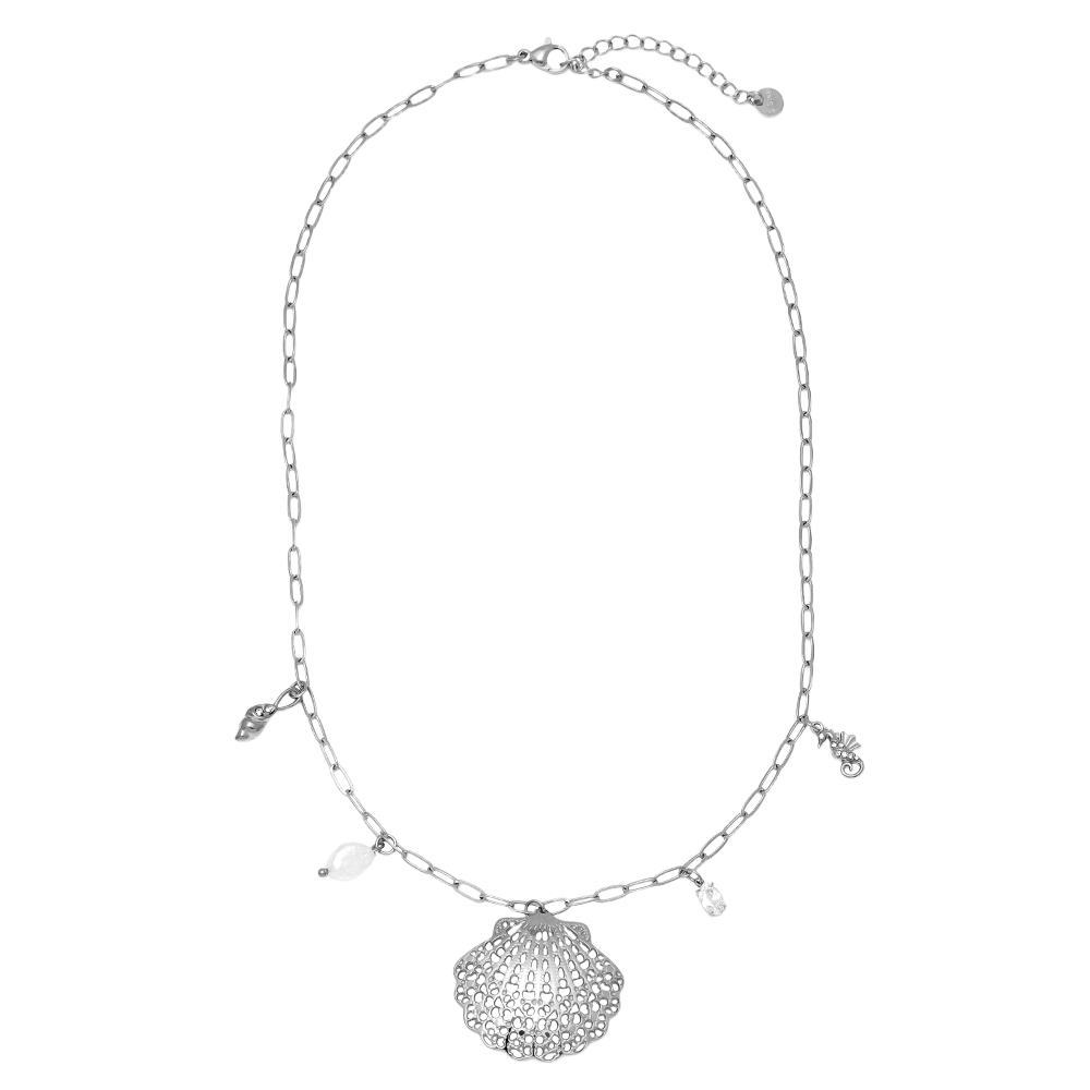 Edelstahl Halskette 42cm Ocean And Charms