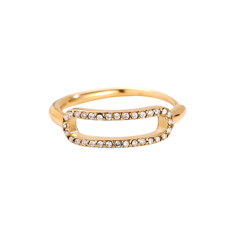 Edelstahl Ring Like Mouth Diamond