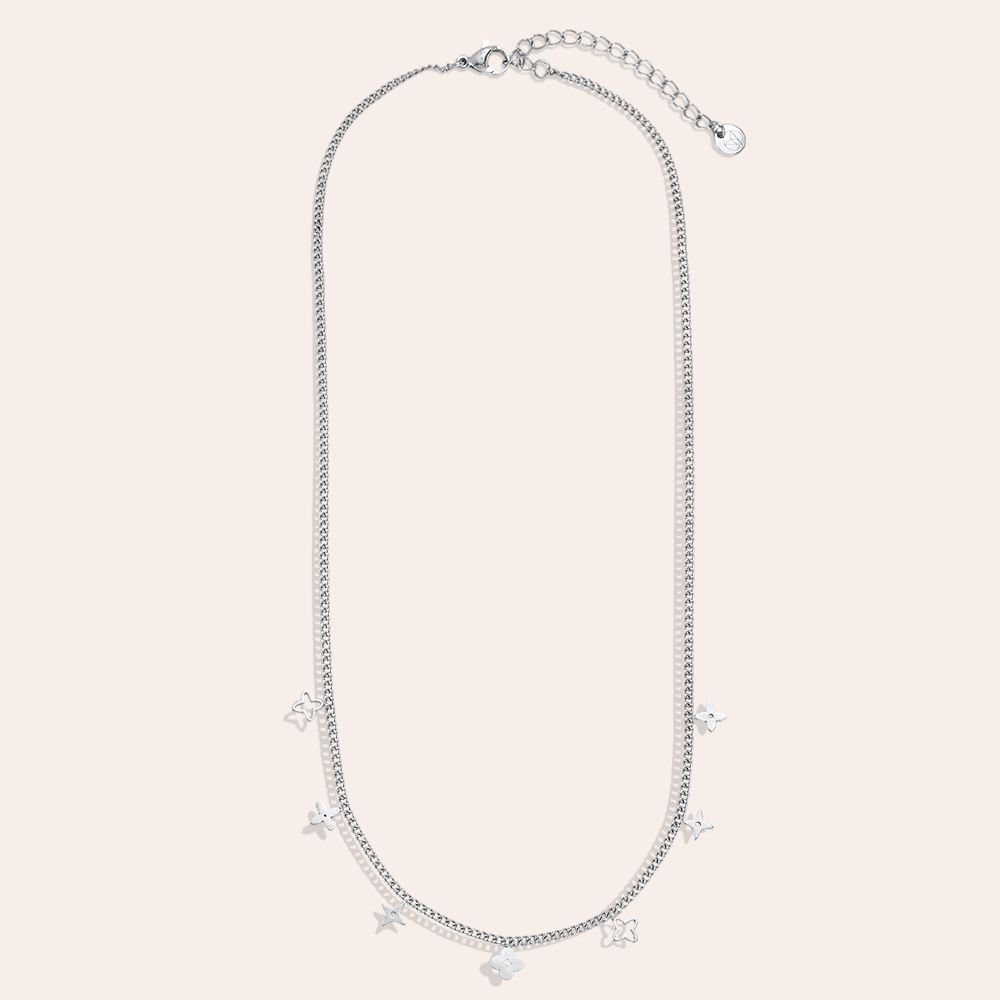 Edelstahl Halskette 38cm verschiedene Kleeblatt
