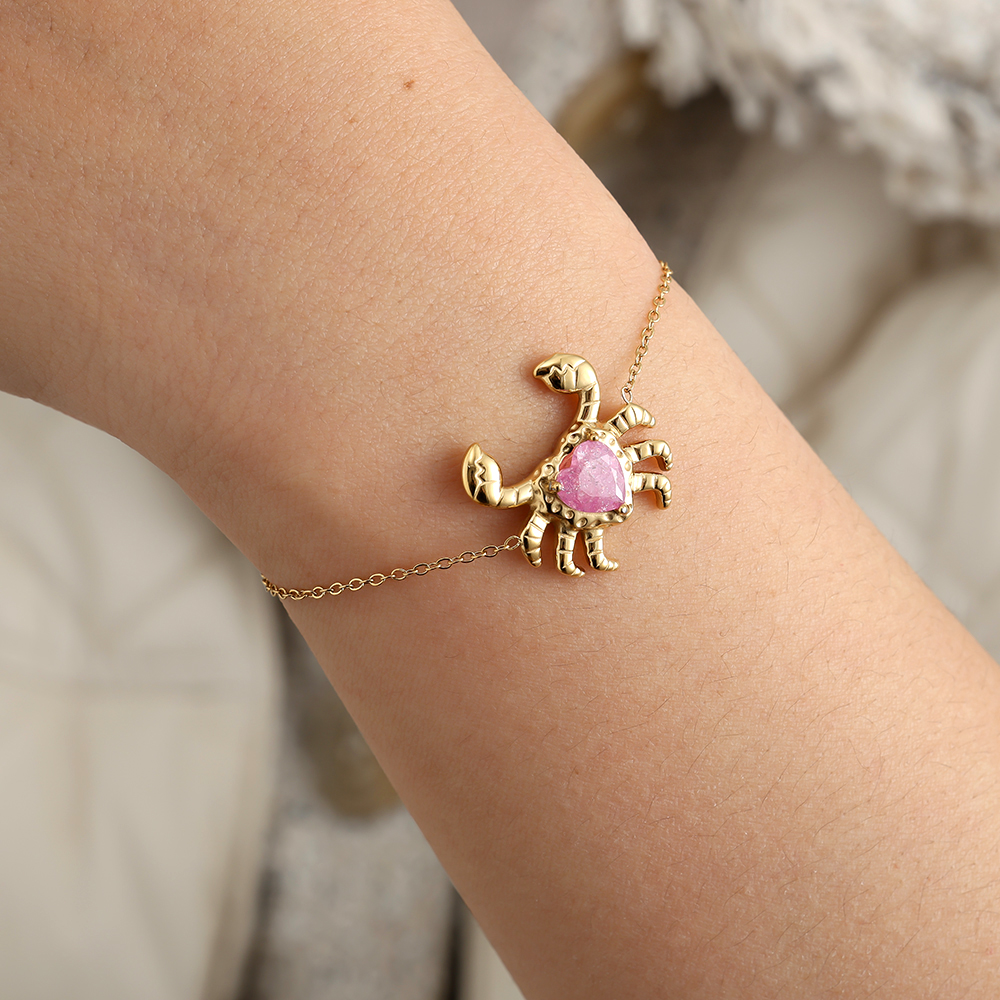 Edelstahl Armkette 16cm Crab And Diamond