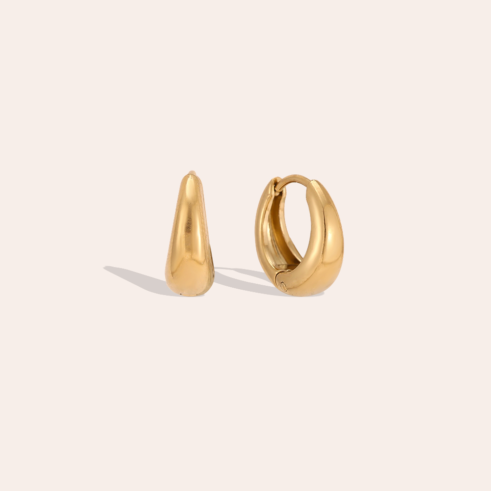 Edelstahl Ohrringe 14mm klassisch Creolen  
