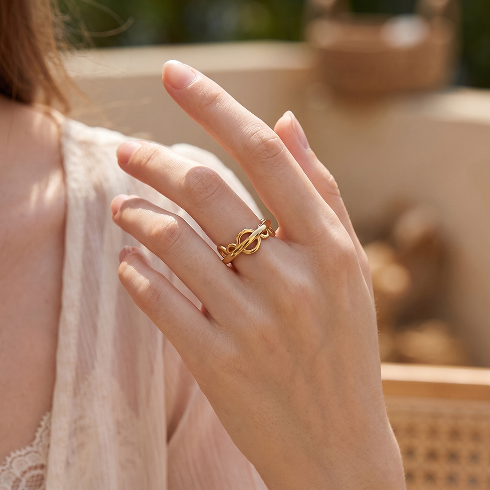 Edelstahl Ring Verstellbarer kleine Öse