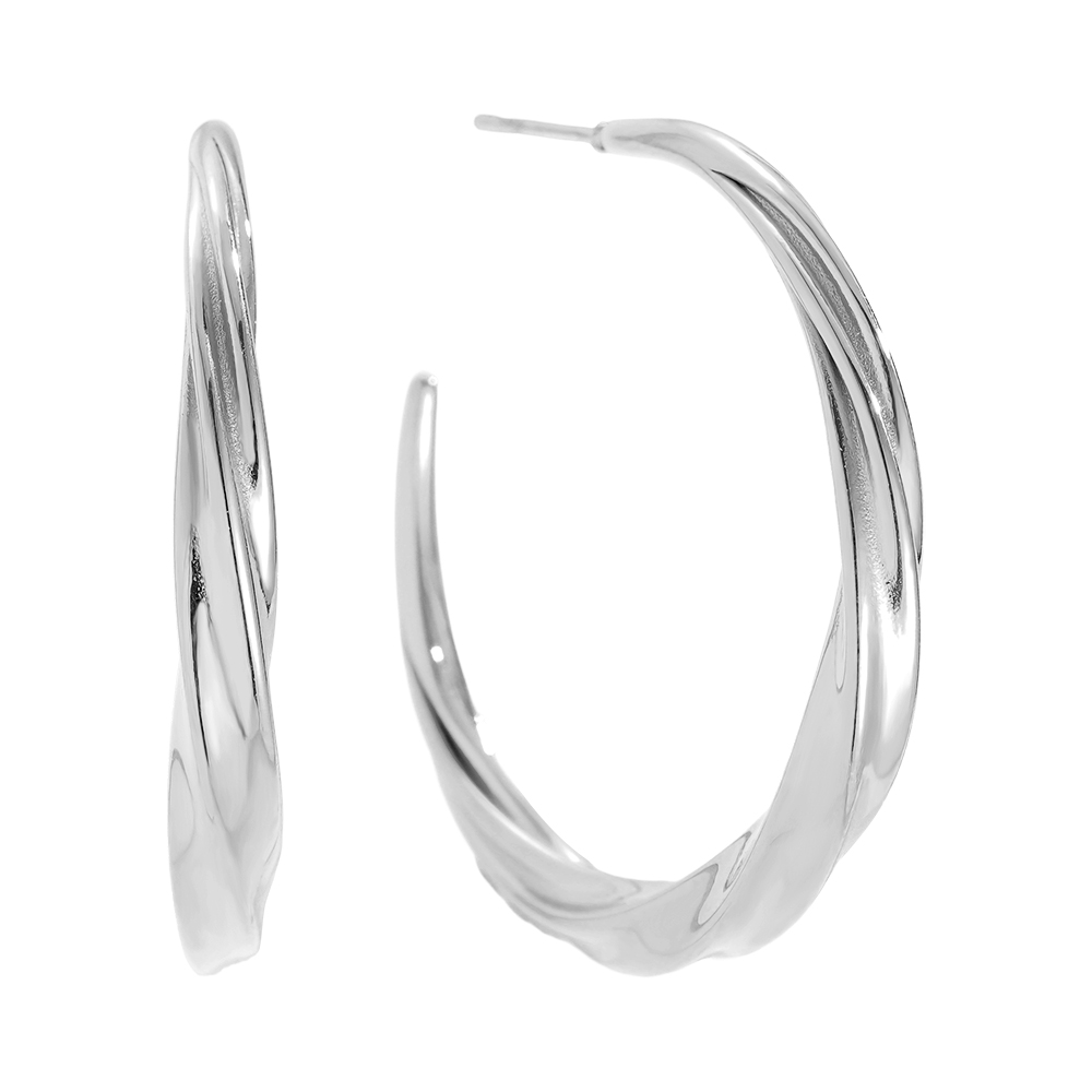 Edelstahl Ohrringe 45mm Classic Twist