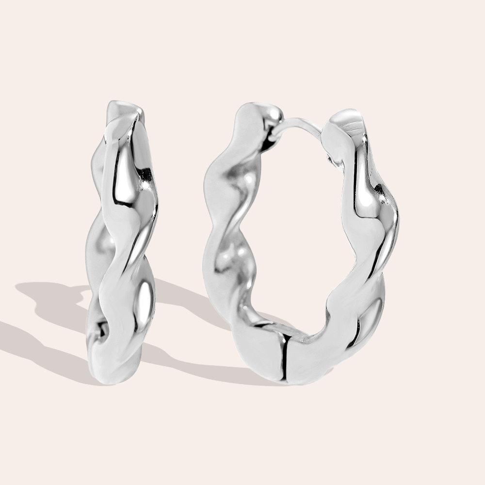Edelstahl Ohrringe 2.5cm Classic Twist Hoop