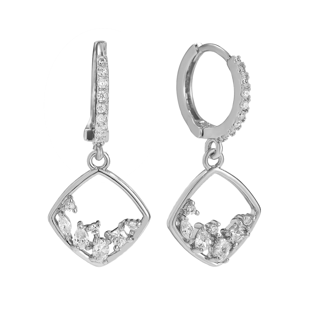 Vergoldete Ohrringe 27mm Nice Diamonds Frame