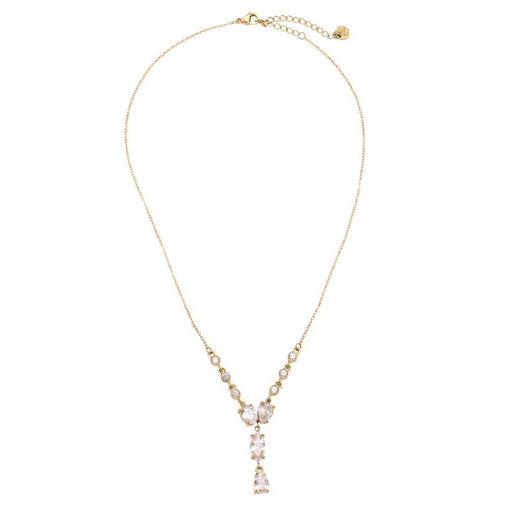 Edelstahl Halskette 40cm Fancy Sparkling Diamond