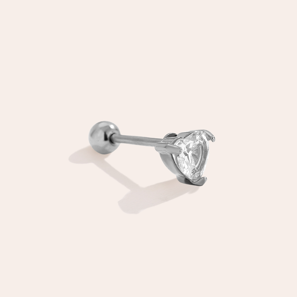 Edelstahl Piercing 5mm Mini Diamond Heart