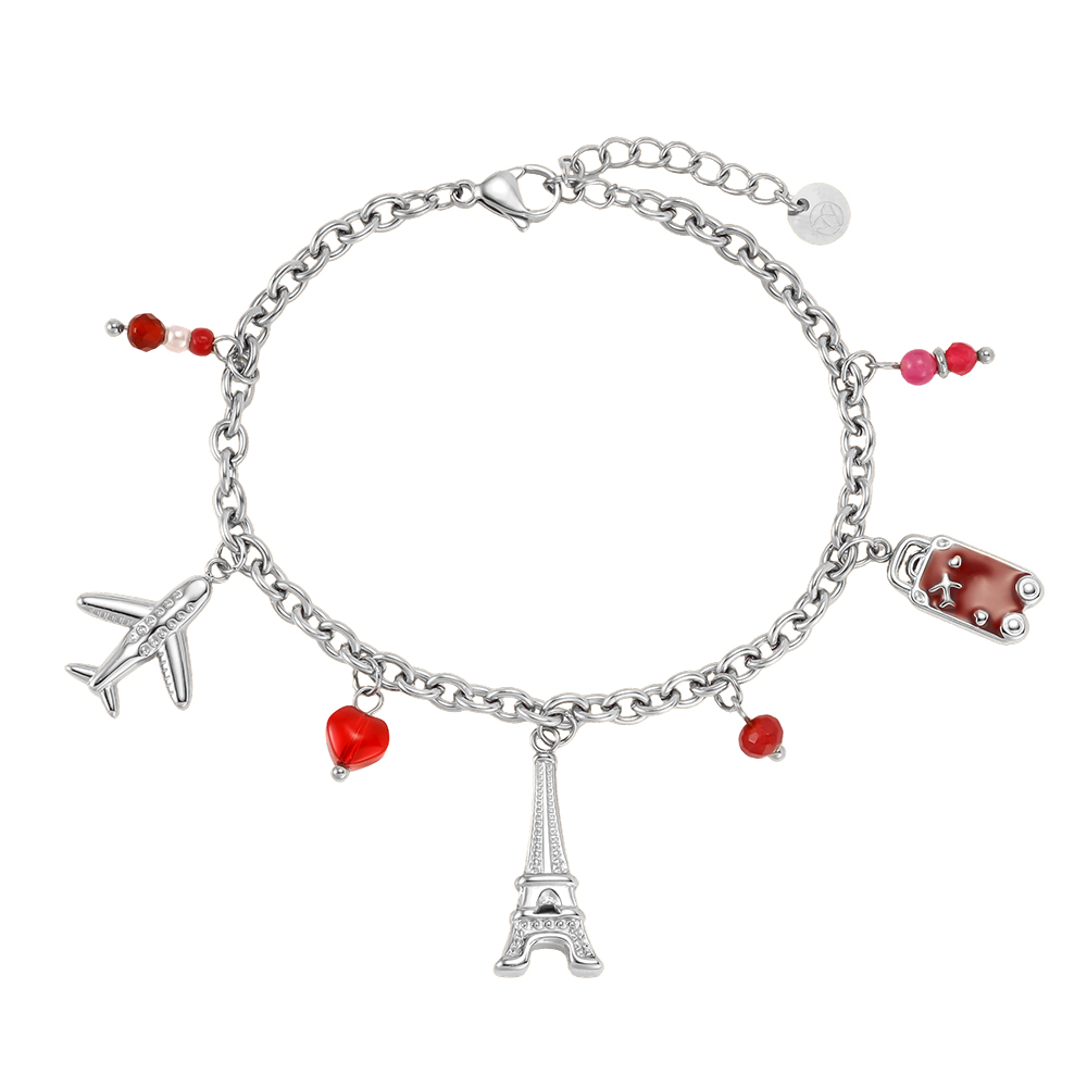 Edelstahl Armband 17cm Voyage Eiffelturm