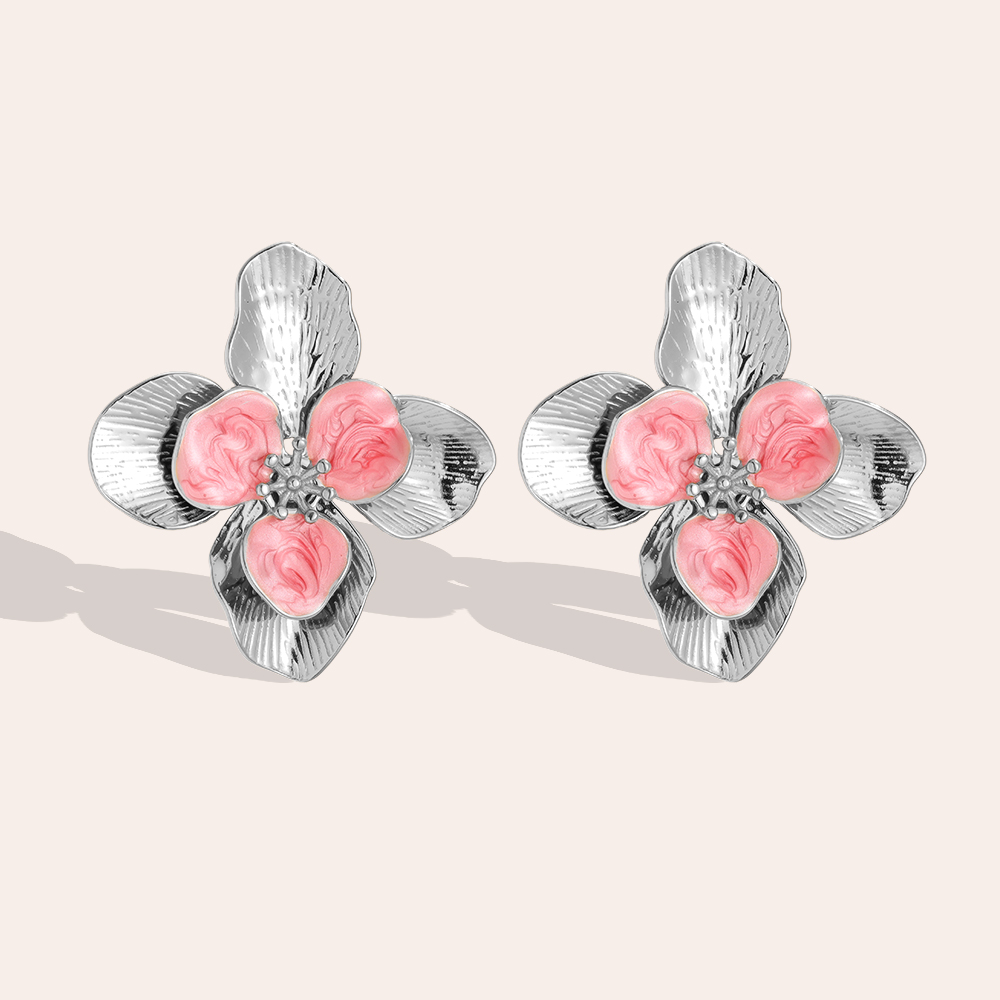 Edelstahl Ohrringe 42*45mm Schöne große Blume