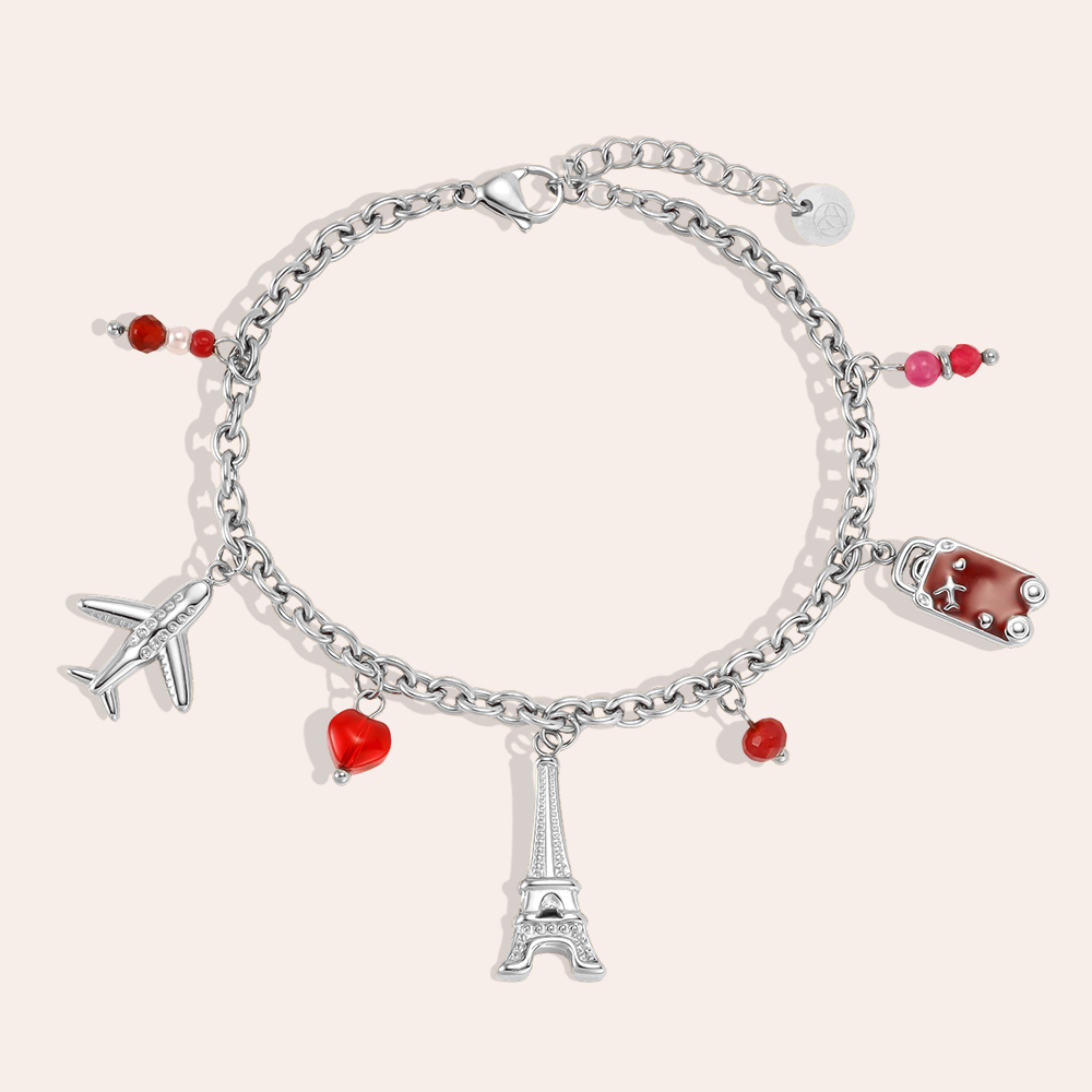 Edelstahl Armband 17cm Voyage Eiffelturm