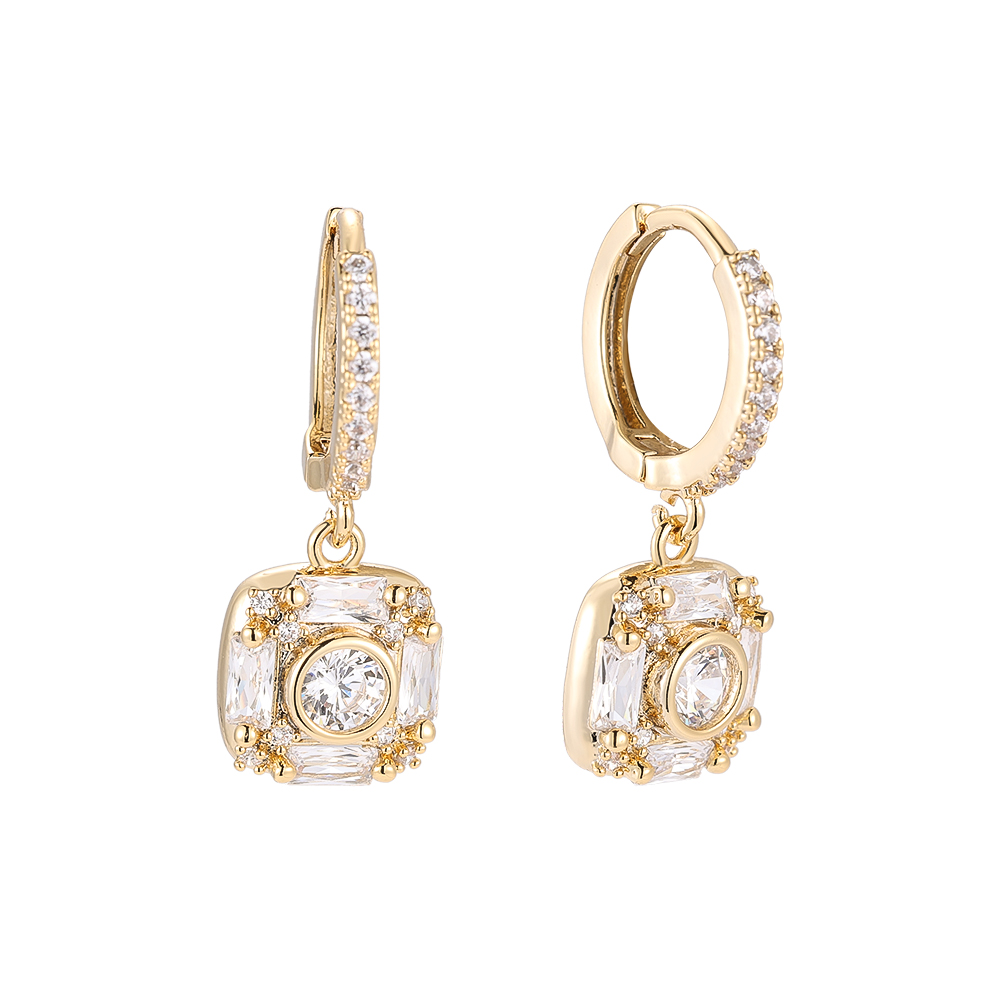 Vergoldete Ohrringe Diamond Mini Camera