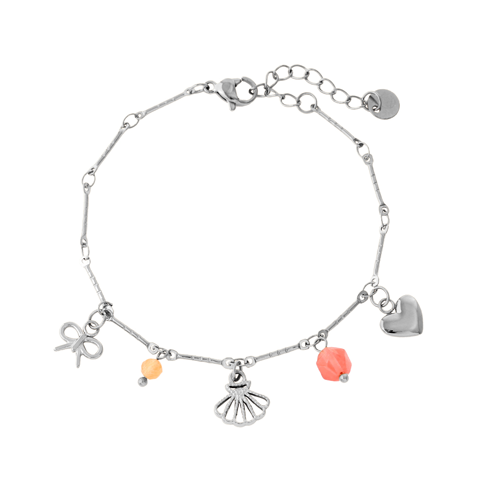 Edelstahl Armband 17cm Many Sweet Charms