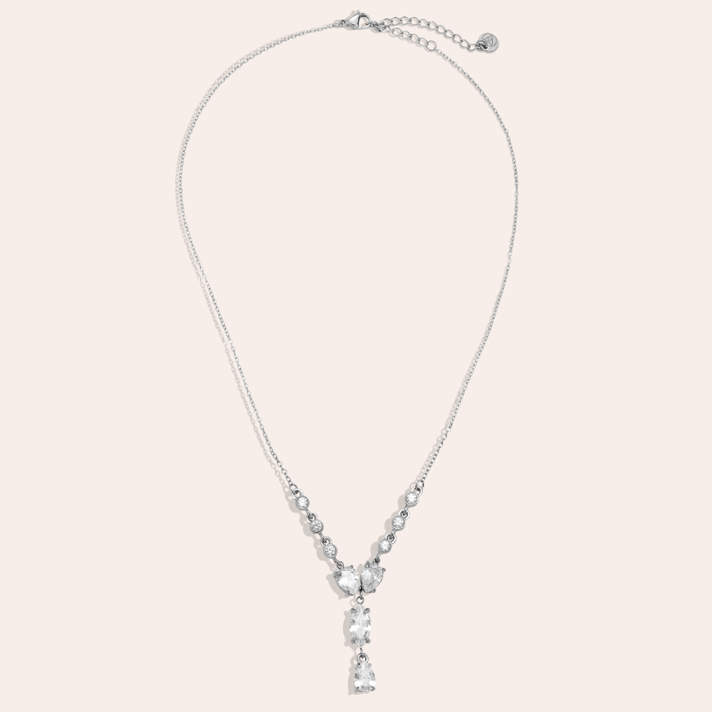 Edelstahl Halskette 40cm Fancy Sparkling Diamond