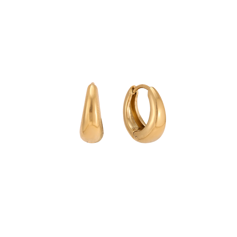 Edelstahl Ohrringe 14mm klassisch Creolen  