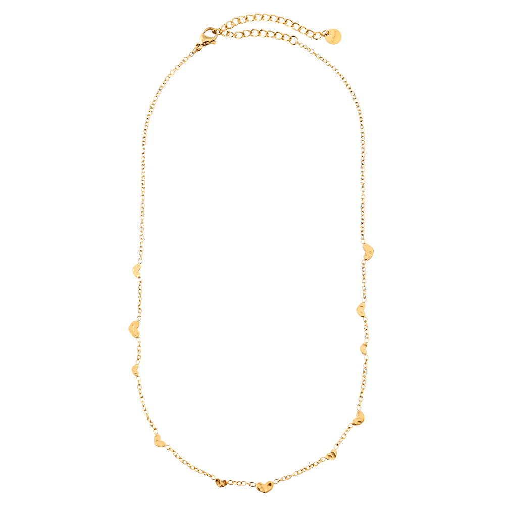 Edelstahl Halskette 39cm Mini Hearts Chain