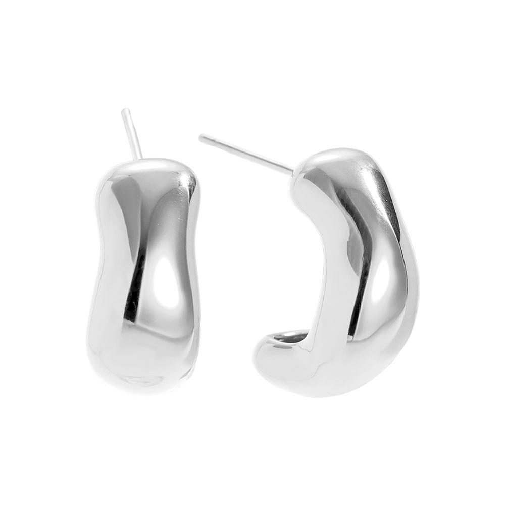 Edelstahl Ohrringe 22*19mm Dick Hoop