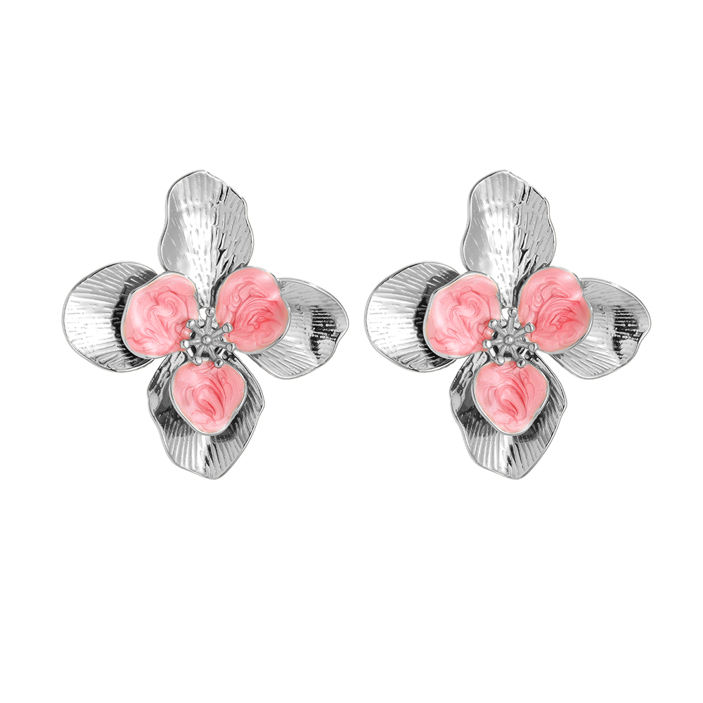 Edelstahl Ohrringe 42*45mm Schöne große Blume