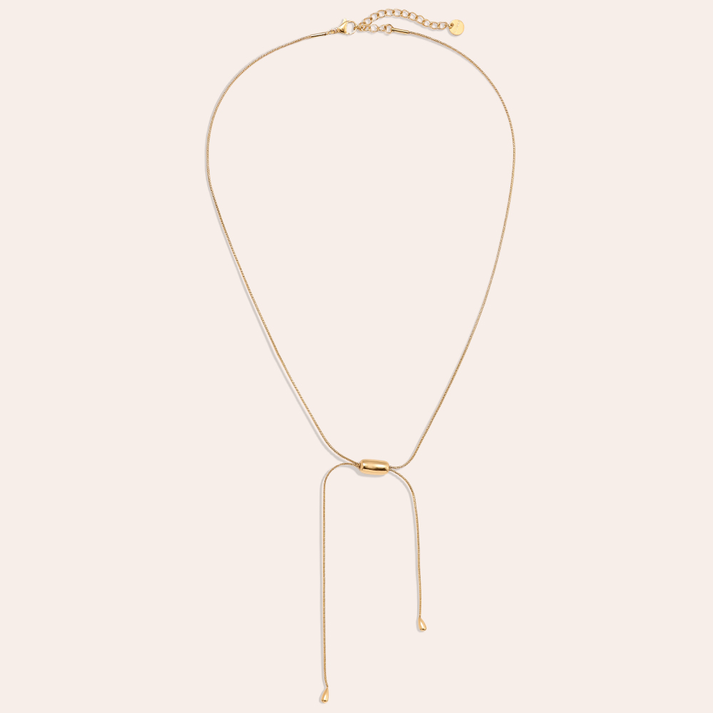 Edelstahl Halskette 42cm Bean With Chain