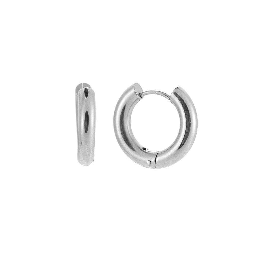 Edelstahl Ohrringe 20mm Simple Hoop
