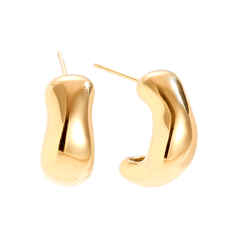 Edelstahl Ohrringe 22*19mm Dick Hoop