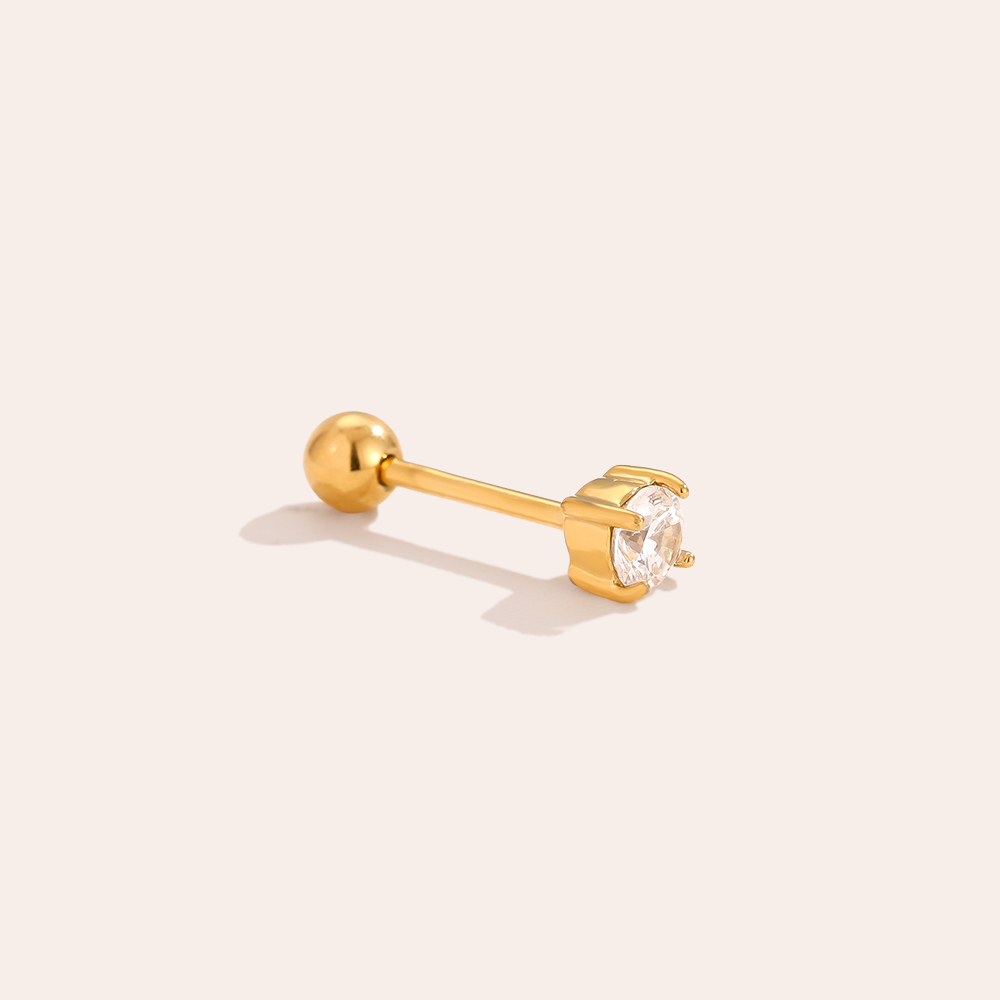 Edelstahl Piercing 3mm Just One Diamond