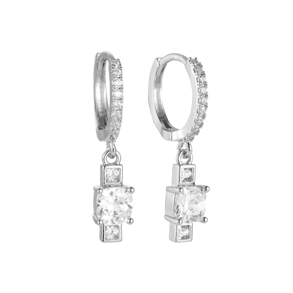 Vergoldete Ohrringe Diamond Mannequin Hoop