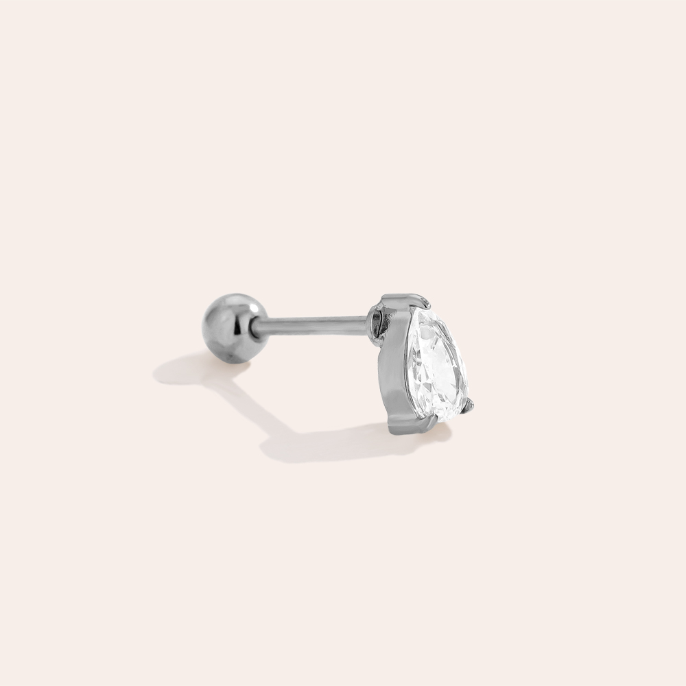 Edelstahl Piercing 6mm Mini Diamond Drop