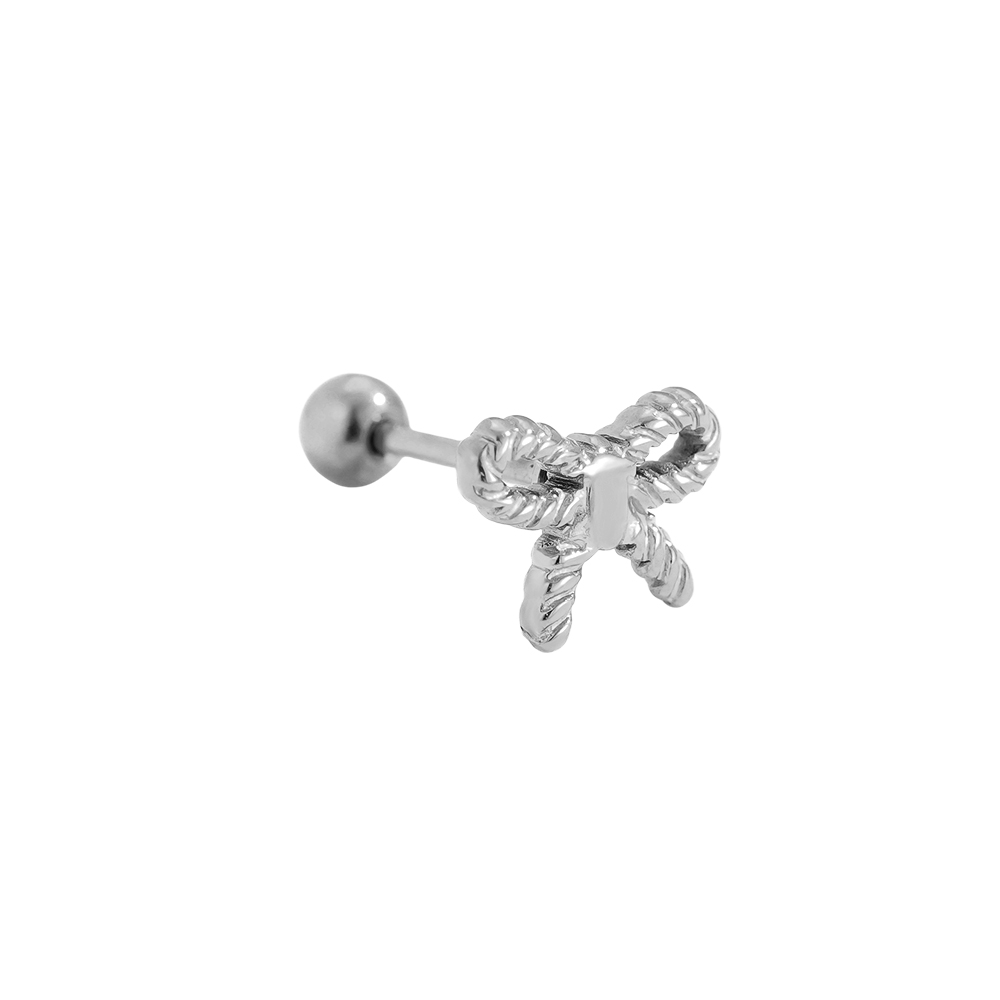 Edelstahl Piercing 6mm Twist Bowtie