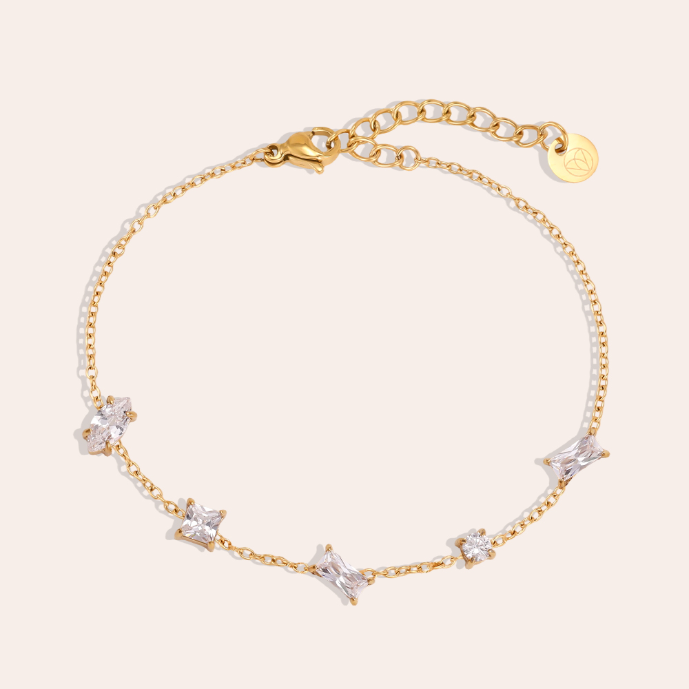 Edelstahl Armband 16cm viele verschiedene Zirkonia