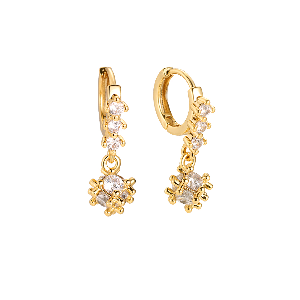 Eleganz Diamond Vergoldete Creole