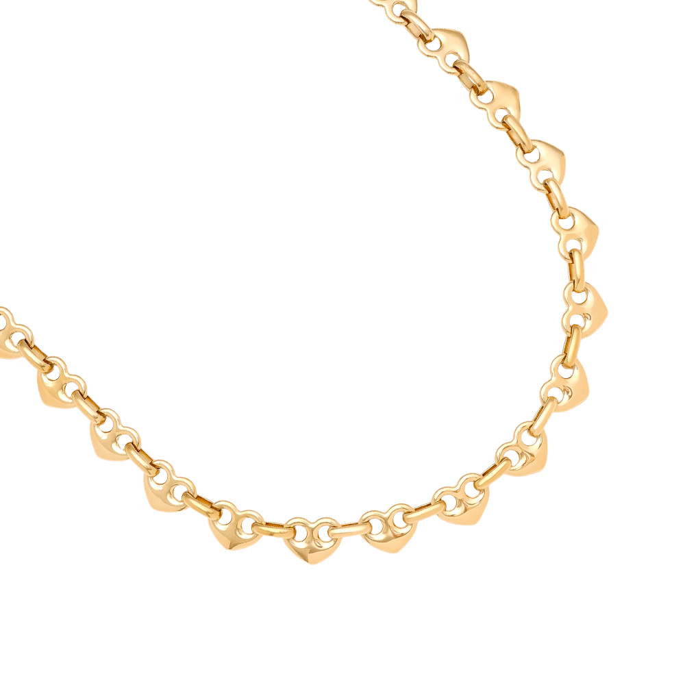 Edelstahl Halskette 45cm Heart Nose Chain