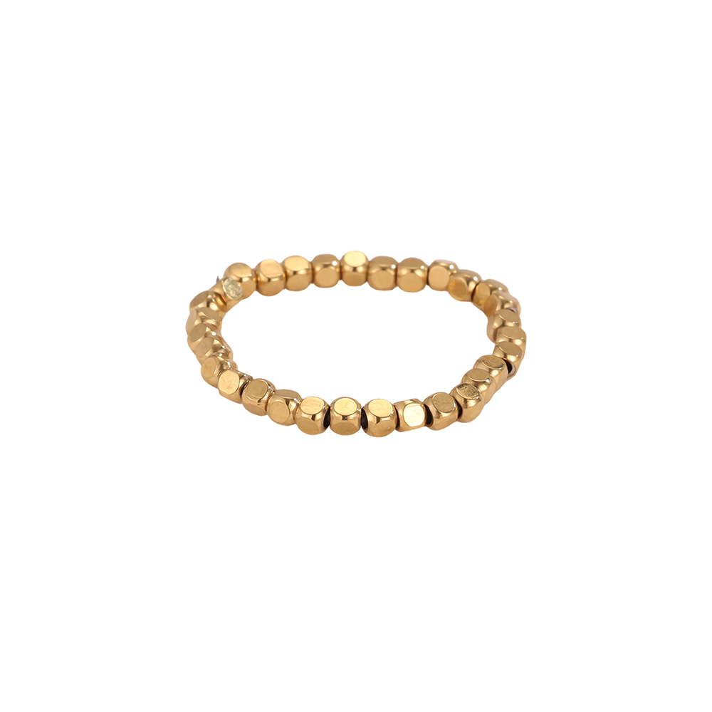 Edelstahl Ring Verstellbarer Elastic kleinen quadratischen 