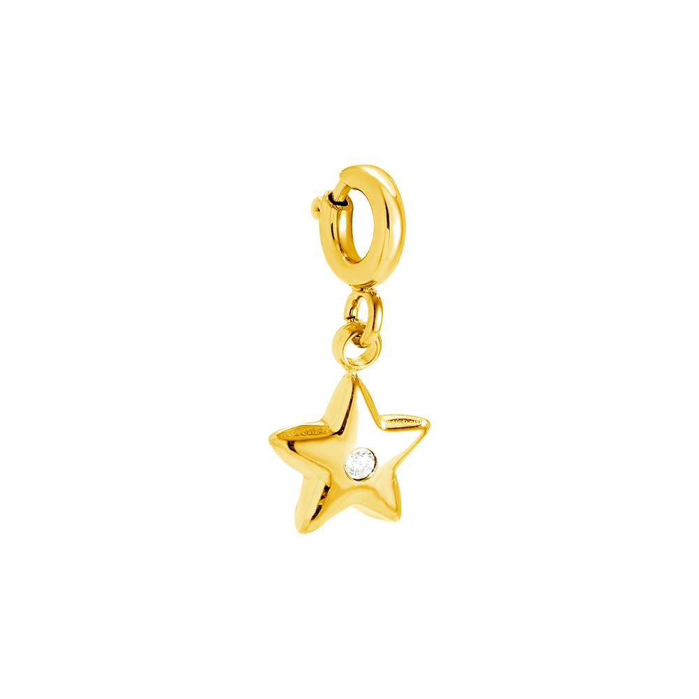 Edelstahl Pendant 1cm Spring Clasp Star
