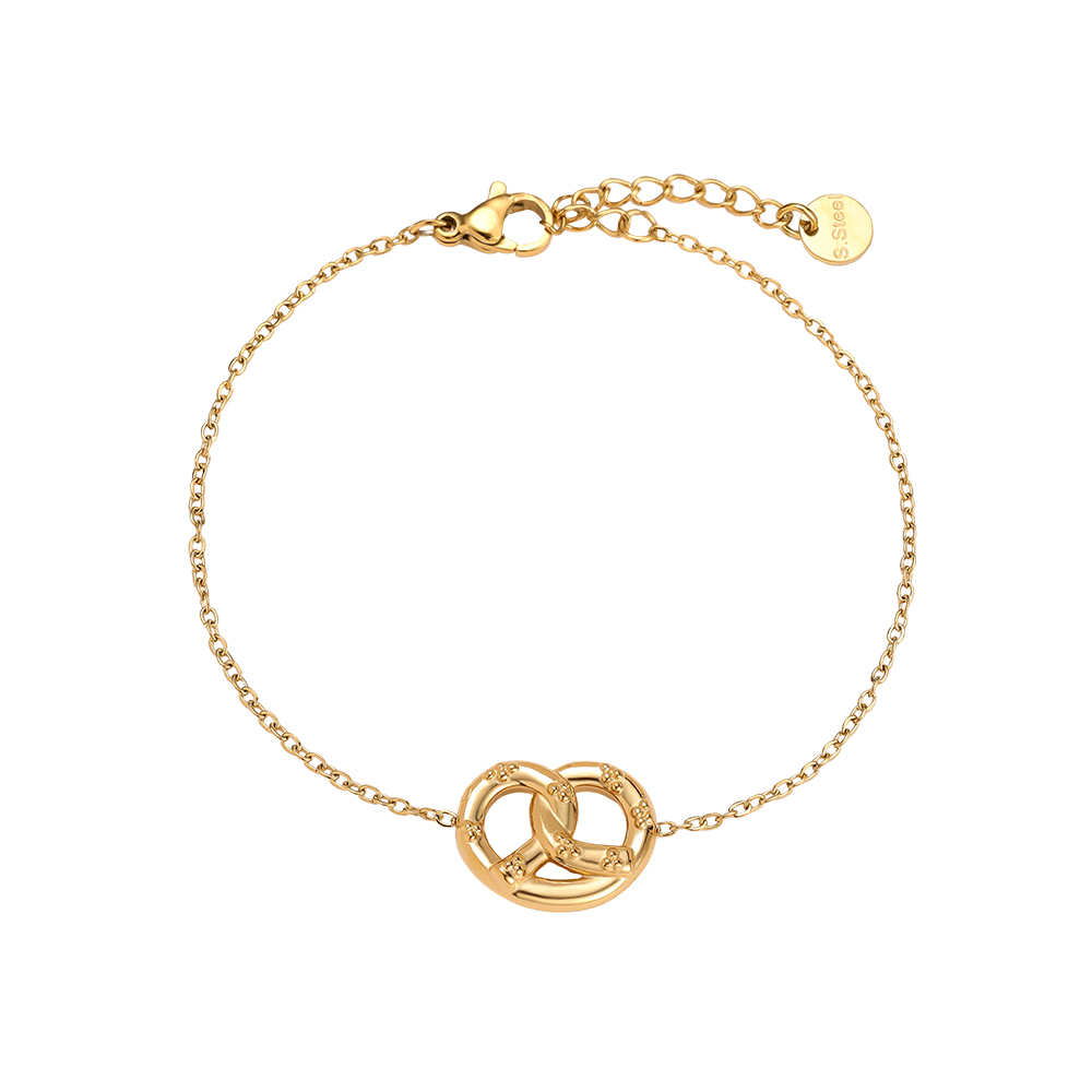 Edelstahl Armband 16cm Pretzel