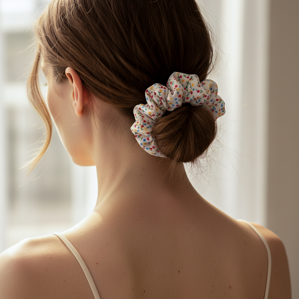 13*70mm Kleine Blumen Scrunchie