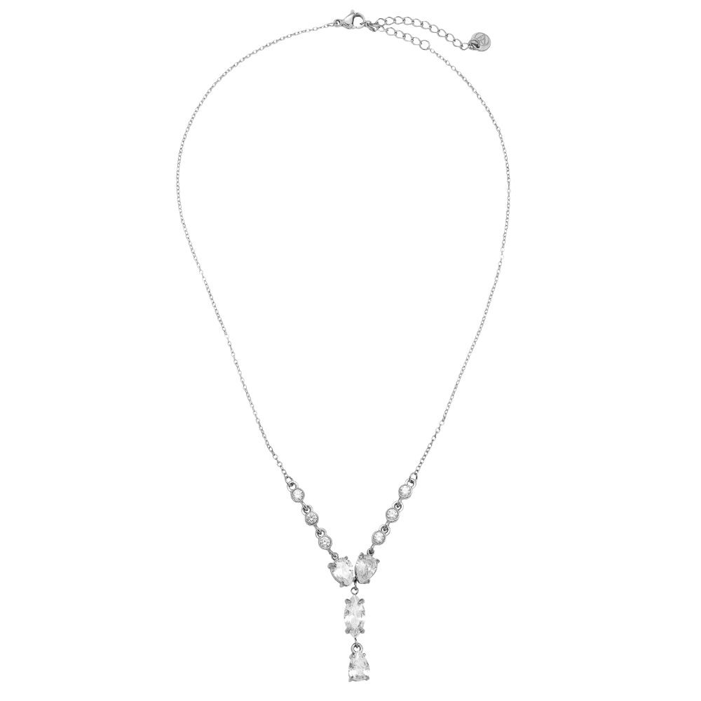 Edelstahl Halskette 40cm Fancy Sparkling Diamond