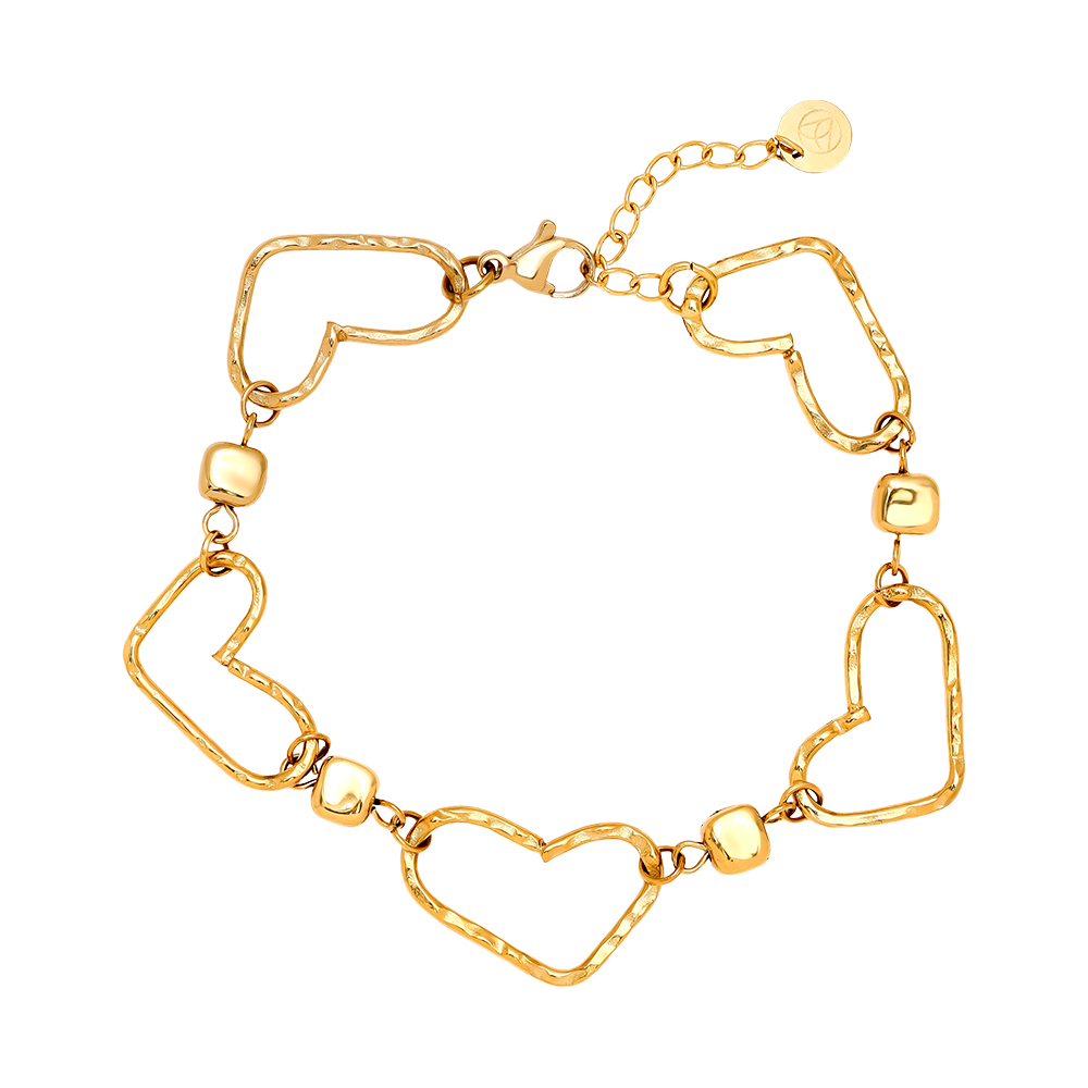 Edelstahl Armkette 17cm Cool Heart Chain