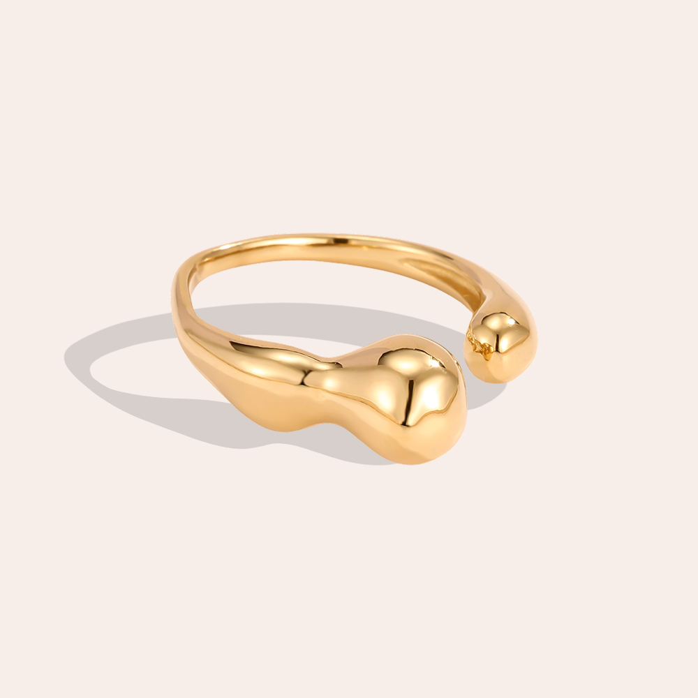 Edelstahl Ring Verstellbarer Knochenform