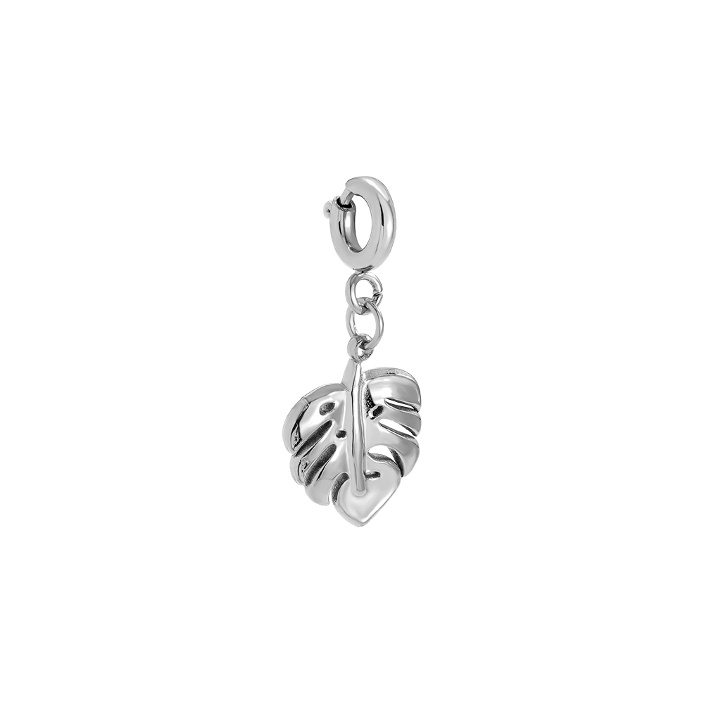 Edelstahl Pendant 10*18mm Spring Clasp Simple Leaf