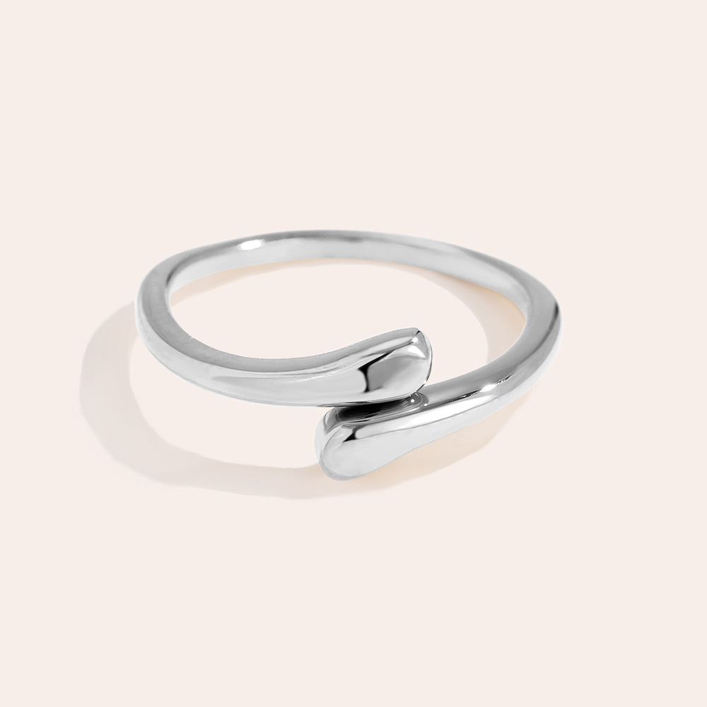 Edelstahl Ring Tiny Drops