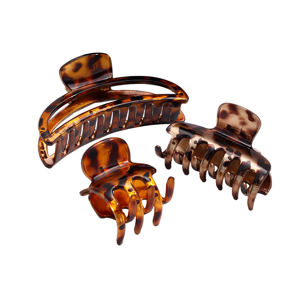 3Stk. Leopardenprint Haarklammer Set    