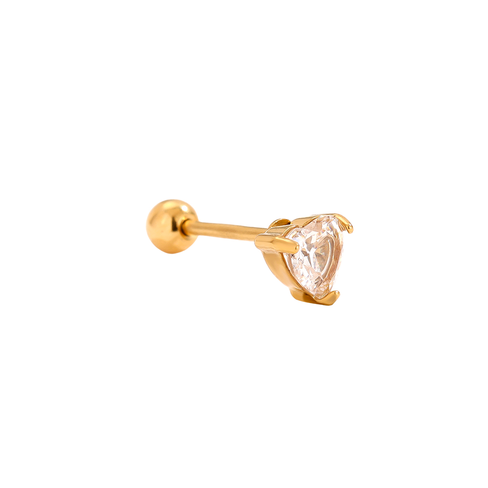 Edelstahl Piercing 5mm Mini Diamond Heart