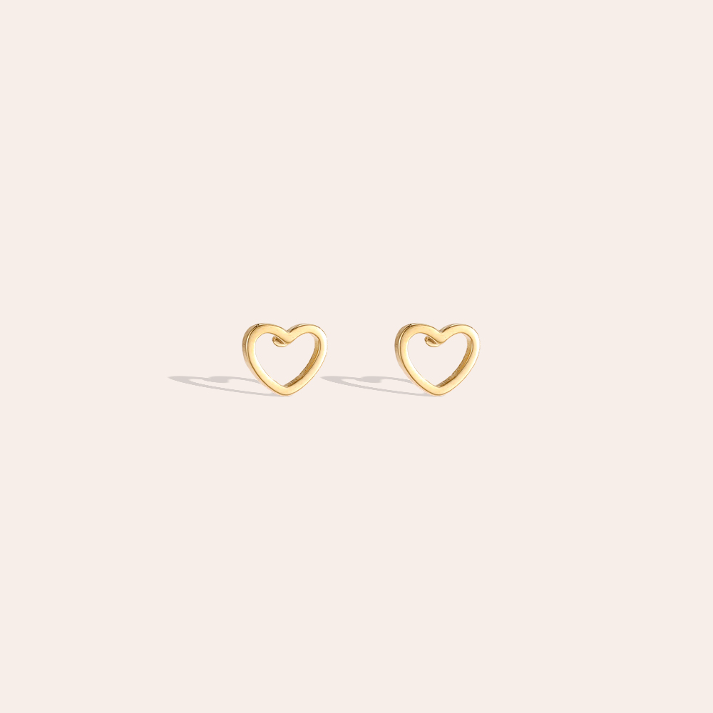 Edelstahl Ohrringe 5mm Doodle Herz 
