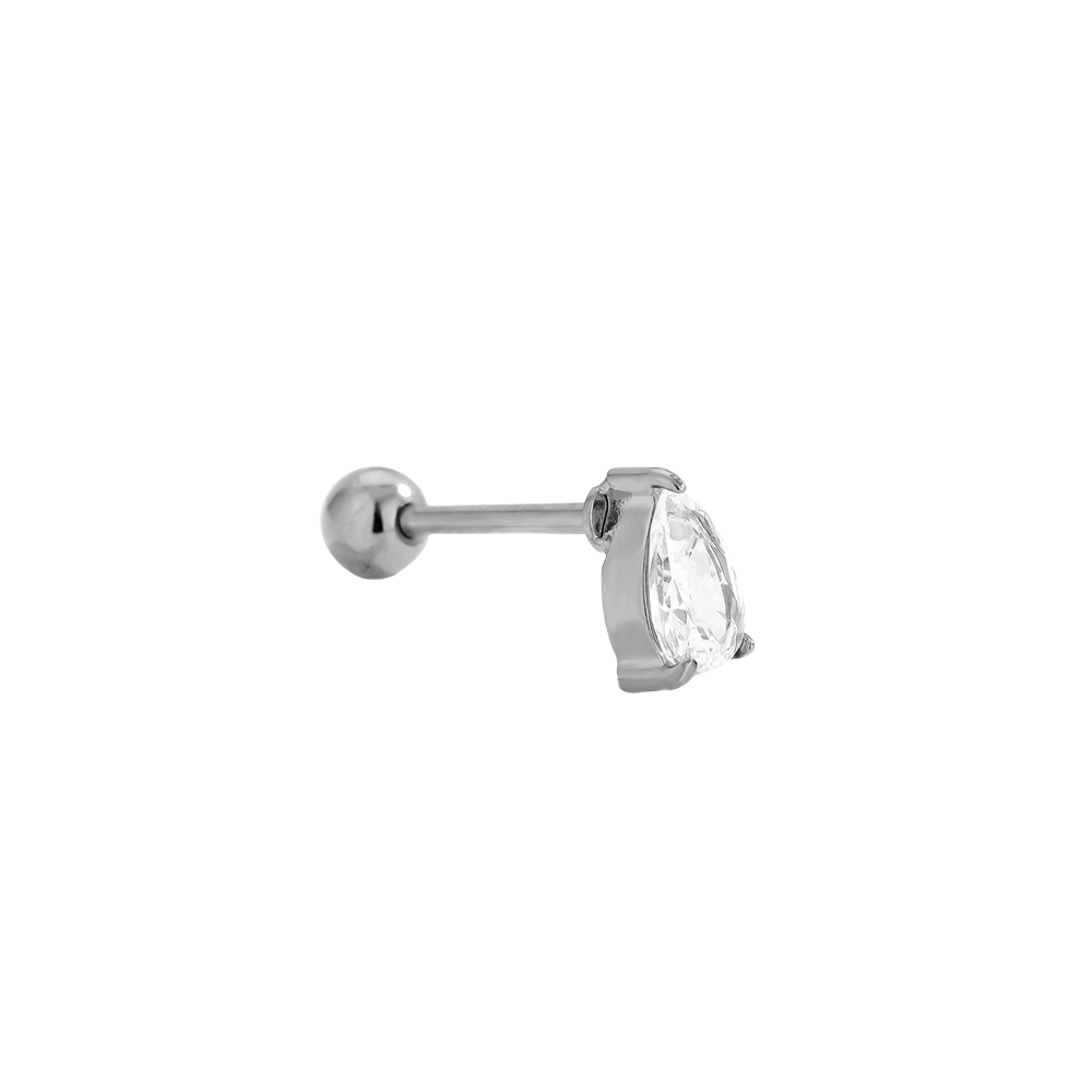 Edelstahl Piercing 6mm Mini Diamond Drop