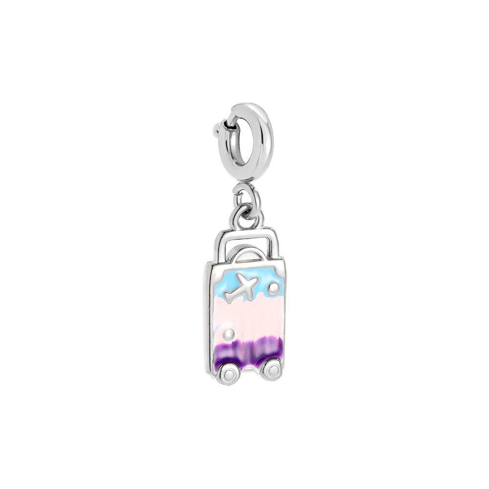 Edelstahl Pendant 14mm Spring Clasp Colorful Luggage