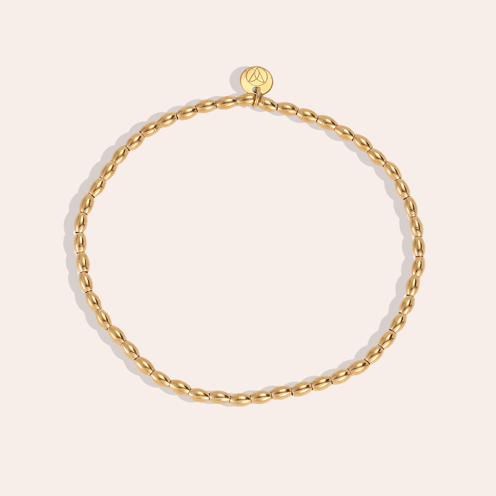Edelstahl Armband Elastic Reiskorn