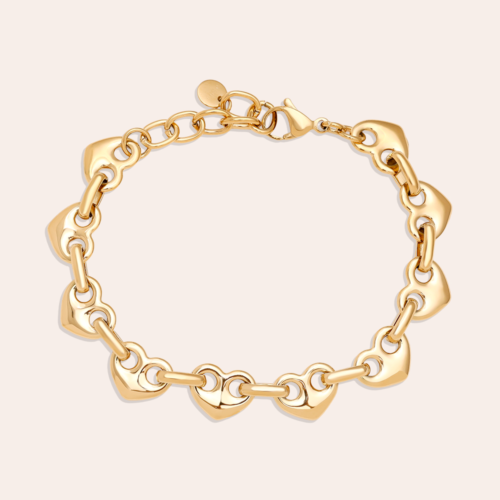 Edelstahl Armkette 17cm Heart Nose Chain