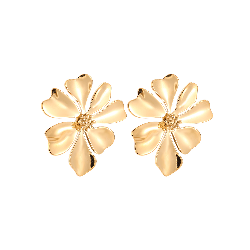Edelstahl Ohrringe 24*27mm Schöne Blume