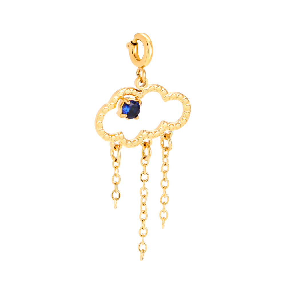 Edelstahl Pendant 3cm Spring Clasp Cloud With Chain