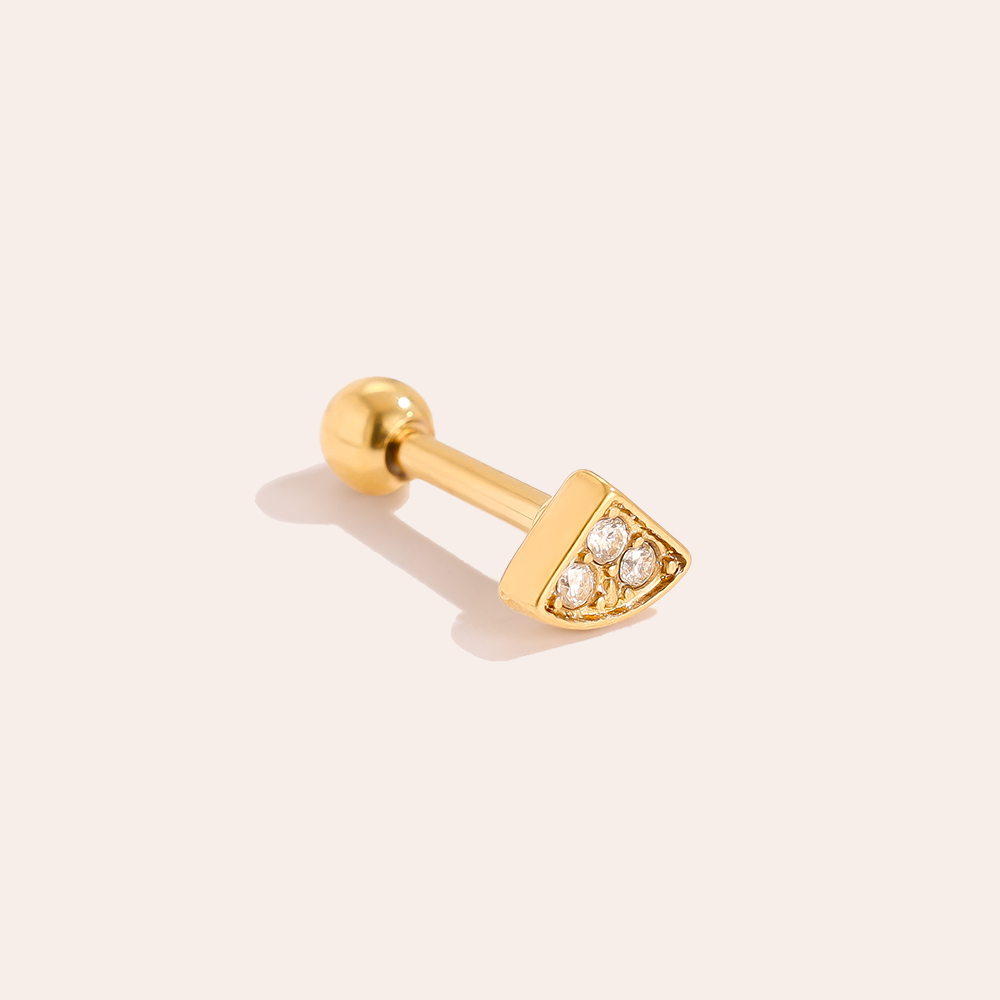 Edelstahl Piercing 5mm Mini Diamond Triangle